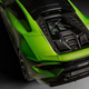 A photo of the V10 engine in a Lamborghini Huracan.